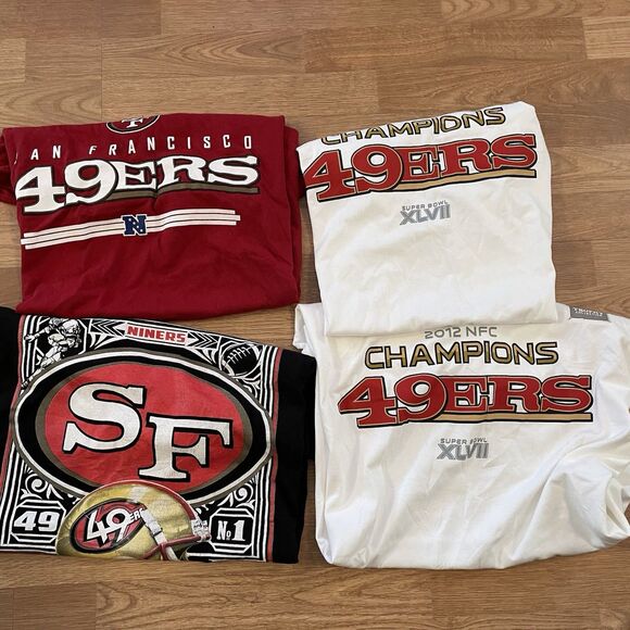 4pc San Francisco 49ers T-Shirts Bundle Size Large Lot NFL FOOTBALL - Picture 2 of 12
